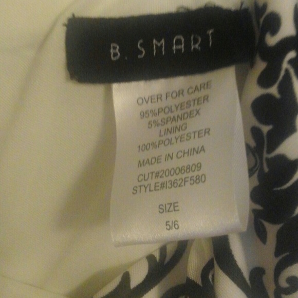 Great gift! White & black damask graphic print dress, 5/6 - Picture 7 of 8